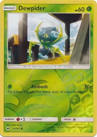 Burning Shadows Dewpider #14/147 reverse holo